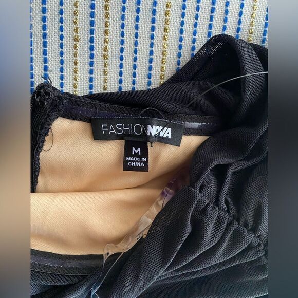 black dress with nude lining and closure on the back, new dress with tags - Picture 8 of 15